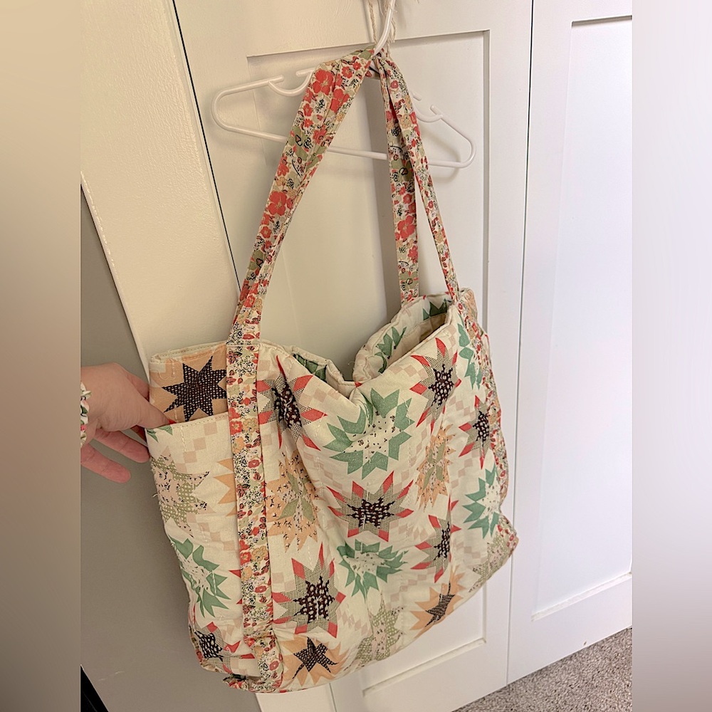 Floral Granny Square style Tote Bag
